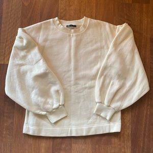 Zara Ballon Sleeve Sweatshirt Size S